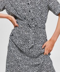 Selected Femme Bella-Damina Floral Dress Black