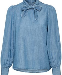 Part Two Poesy Blouse Light Blue Denim