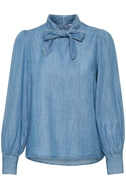 Part Two Poesy Blouse Light Blue Denim
