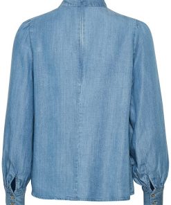 Part Two Poesy Blouse Light Blue Denim