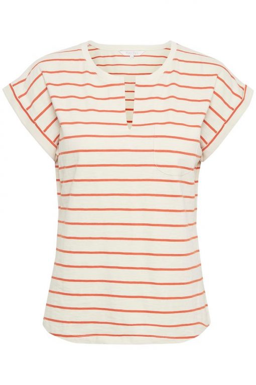 Part Two Kedita T-shirt Stripe Orange Sunset