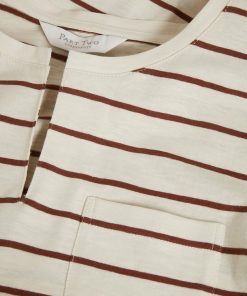 Part Two Kedita T-shirt Stripe Choclat Glaze