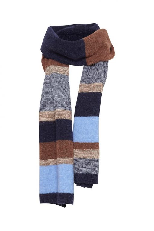 Part Two Evoline Scarf Blue Stripe