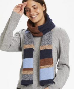 Part Two Evoline Scarf Blue Stripe