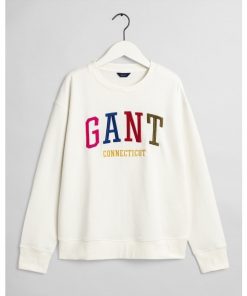 Gant Multicolor Graphic Sweatshirt Eggshell