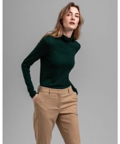 Gant Turtleneck Jersey Tartan Green