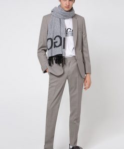 Hugo Boss Reversible Logo Scarf Grey