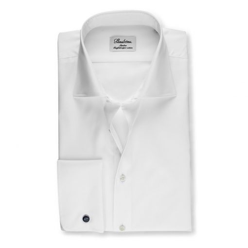 Stenströms Slimline Shirt with French Cuffs White