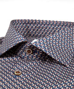 Stenströms Slim fitted Shirt Blue-brown
