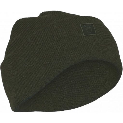 Knowledge Cotton Apparel Leaf Organic Wool Beanie Forrest Night
