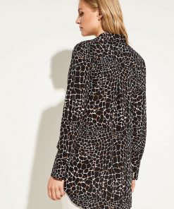 Comma, Blouse Tunic Black Kroko