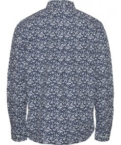 Knowledge Cotton Apparel Larch Flower Print Shirt Total Eclipse