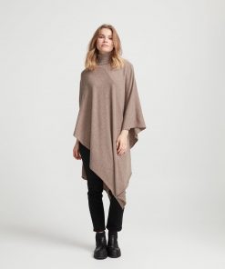 Holebrook Fia Rollneck Poncho Walnut