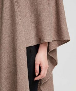 Holebrook Fia Rollneck Poncho Walnut