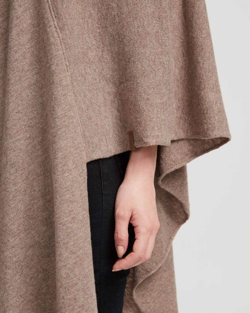 Holebrook Fia Rollneck Poncho Walnut