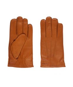J.Lindeberg Milo Leather Gloves Cognac