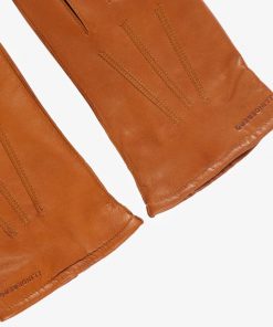 J.Lindeberg Milo Leather Gloves Cognac