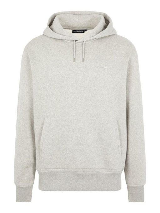 J.Lindeberg Chip Pocket Hoodie Stone Grey Melange