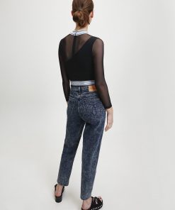 Calvin Klein Logo Tape Bodysuit Black