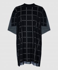 Calvin Klein Double Layer Logo T-shirt Dress Black