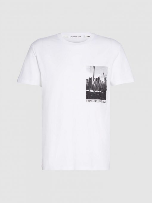 Calvin Klein NY Photoprinted Pocket T-shirt Bright White