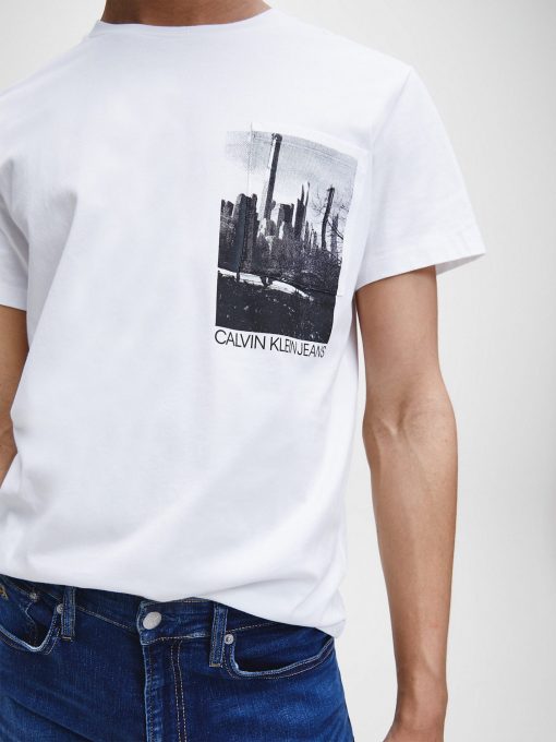 Calvin Klein NY Photoprinted Pocket T-shirt Bright White