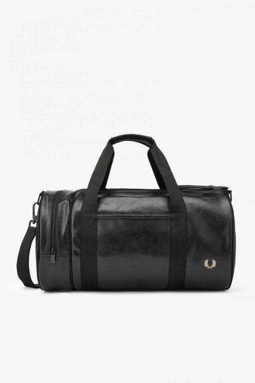 Fred Perry Tonal Barrel Bag Black