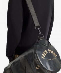 Fred Perry Tonal Barrel Bag Black