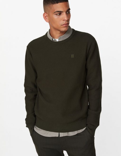 Les Deux Henri Structure Knit Deep Forrest