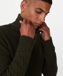 Les Deux Ferdinand Turtleneck Knit Deep Forrest