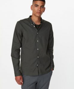 Les Deux Harrison B.D Brushed Shirt Deep Forres