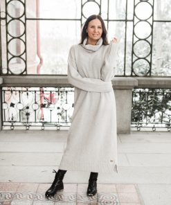 Pura Love Maxi Polo Dress Light grey