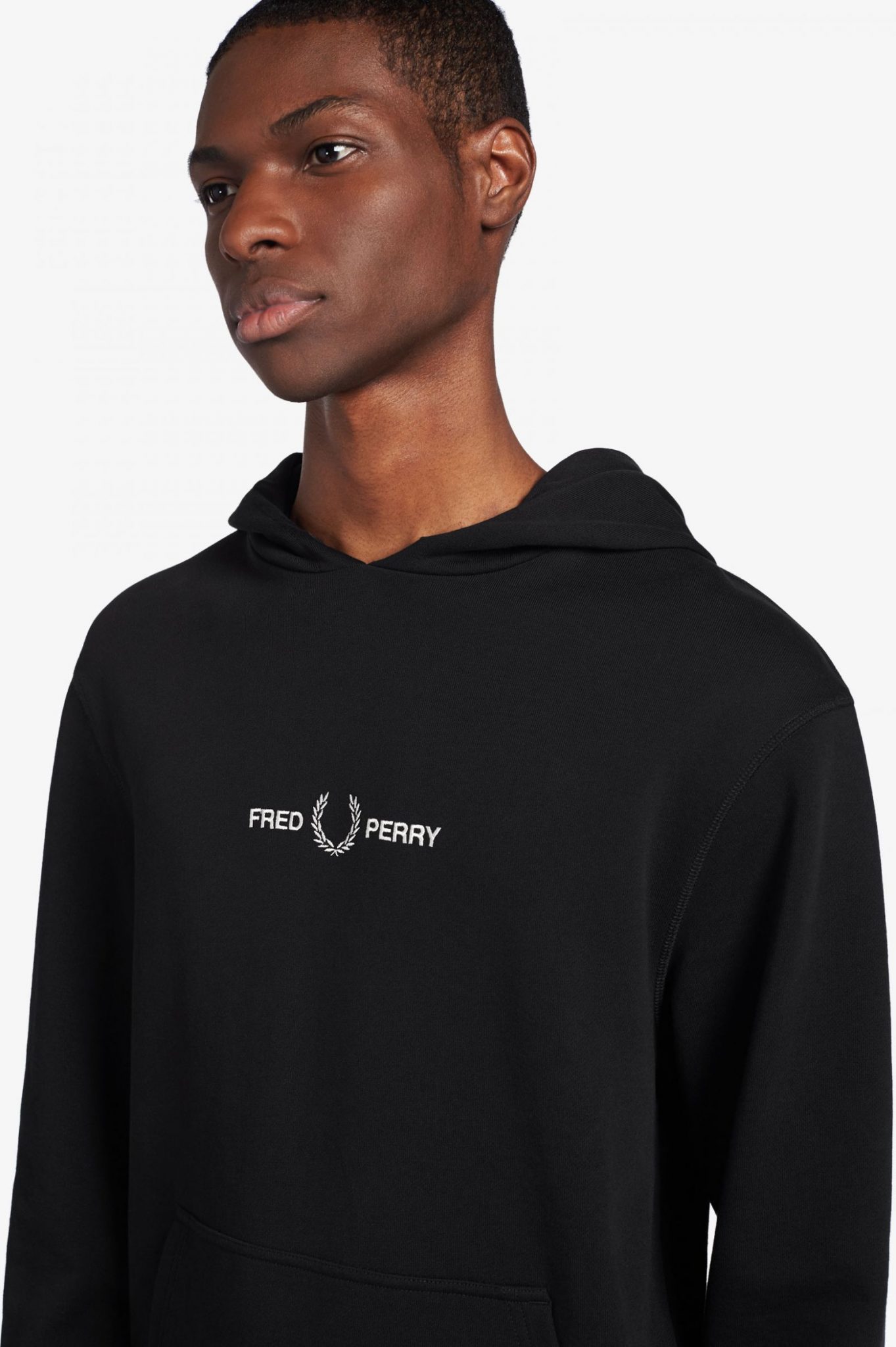 Fred perry black hoodie online