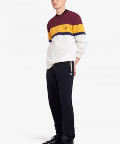 Fred Perry Colourblock Sweatshirt Mahogany