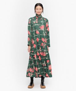 Marimekko Polku Ruutukukka Dress Green