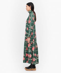 Marimekko Polku Ruutukukka Dress Green