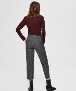Selected Femme Milo Cropped Pants Medium Grey Melange
