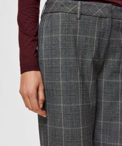 Selected Femme Milo Cropped Pants Medium Grey Melange