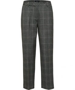 Selected Femme Milo Cropped Pants Medium Grey Melange