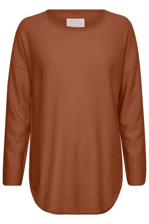 Part Two Iliviasa Pullover Hazel Brown Melange