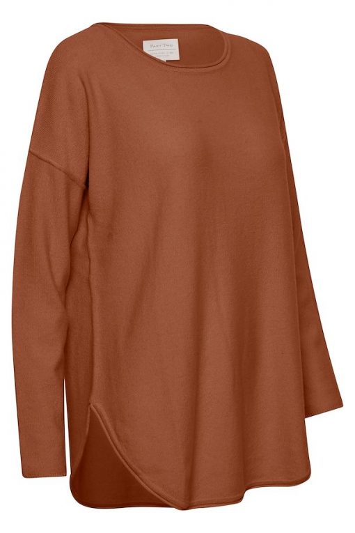 Part Two Iliviasa Pullover Hazel Brown Melange