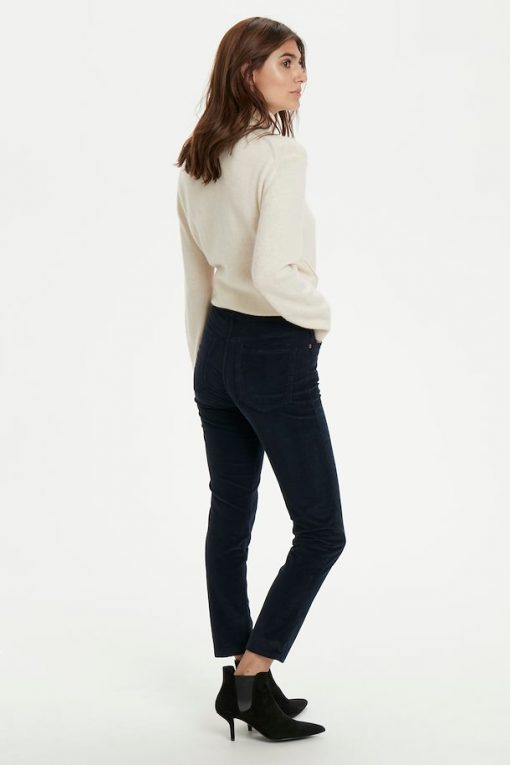 Part Two Silvia Velvet Pants Dark Navy