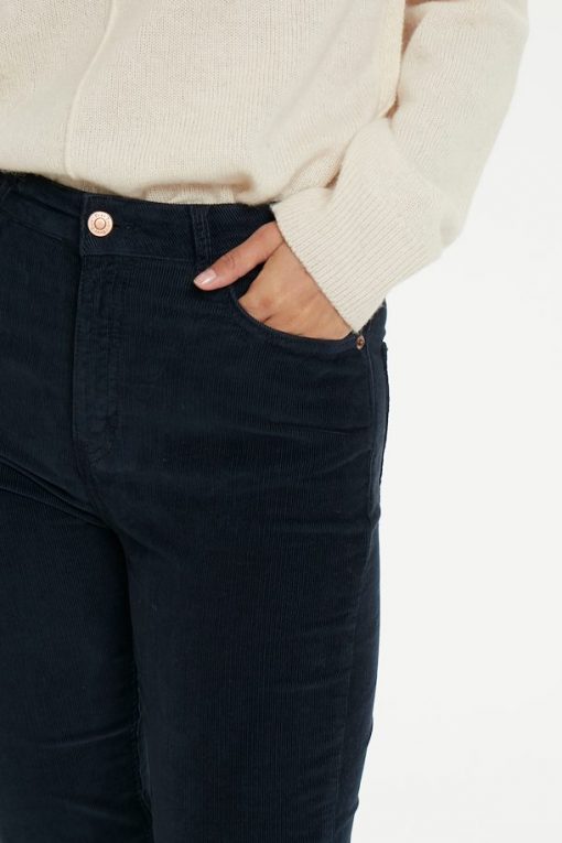 Part Two Silvia Velvet Pants Dark Navy