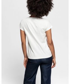 Gant Arch Logo T-shirt Eggshell