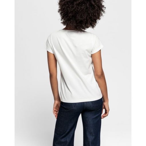 Gant Arch Logo T-shirt Eggshell
