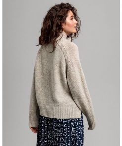 Gant Neps Cable Turtleneck Manila Melange
