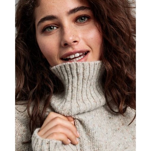 Gant Neps Cable Turtleneck Manila Melange