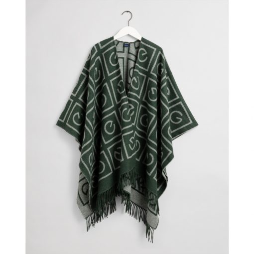 Gant Icon G Poncho Tartan Green