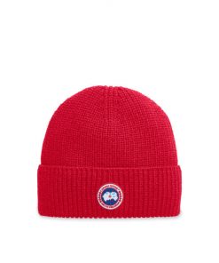 Canada Goose Arctic Disc Rib Toque Unisex Red