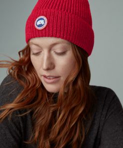 Canada Goose Arctic Disc Rib Toque Unisex Red